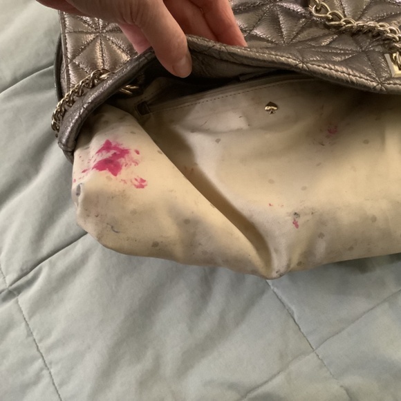 Kate Spade quilted metallic gray shoulder bag - Picture 10 of 10